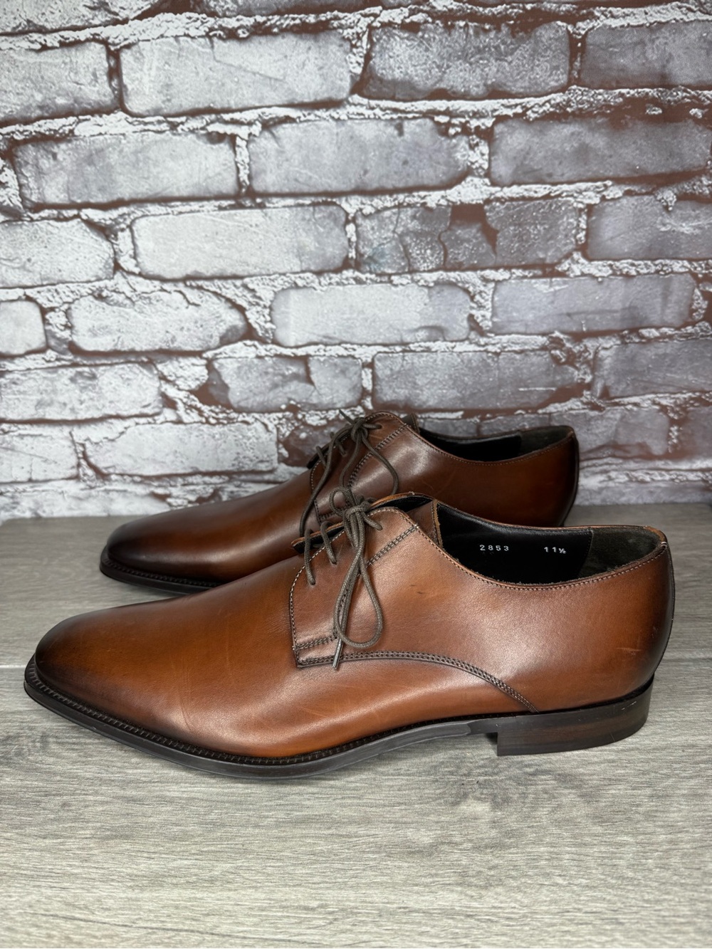 Adam Derrick To Boot New York IVINS Plain Toe Oxfords Shoes Men Sz 11.5M US/45EU